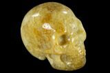 Realistic, Polished Yellow Aventurine Skull #116820-1